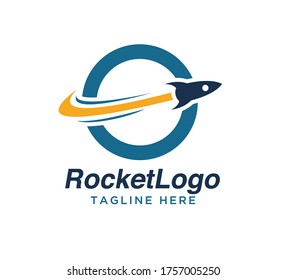 Rocket logo vector design creative template