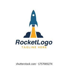 Rocket logo vector design creative template