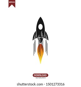 Rocket logo vector design icon template