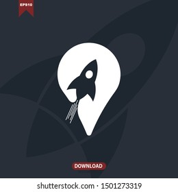 Rocket logo vector design icon template
