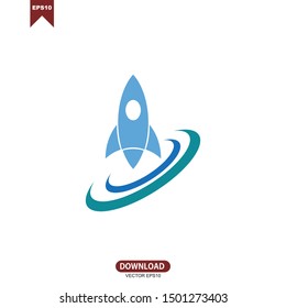 Rocket logo vector design icon template