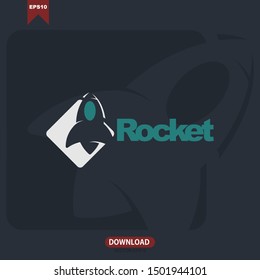 Rocket logo vector design icon template