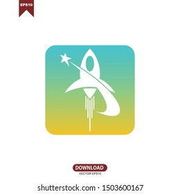 Rocket logo vector design icon template