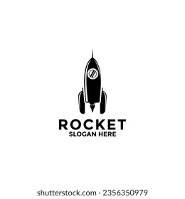 rocket logo vector design icon template