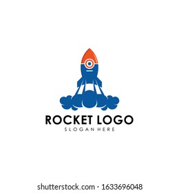 rocket logo vector design sign template