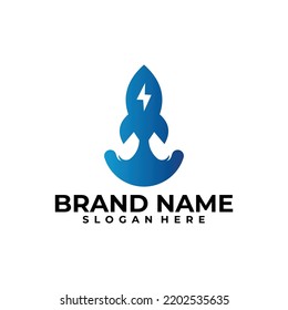 rocket logo vector design template