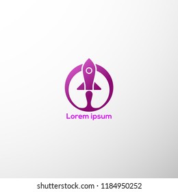rocket logo vector icon