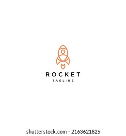 Rocket logo vector icon design template