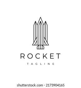 Rocket logo vector icon design template