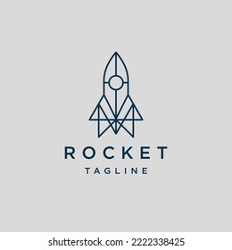 Rocket logo vector icon design template