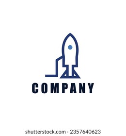 Rocket logo vector icon design template