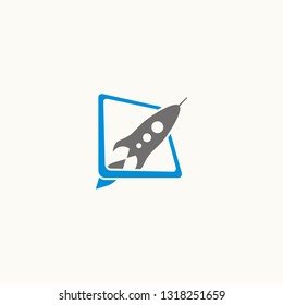 rocket  logo vector icon illurtration
