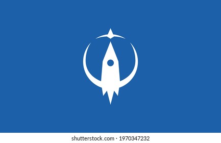Rocket logo vector icon illustration