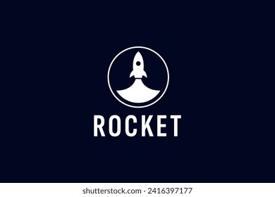 rocket logo vector icon illustration