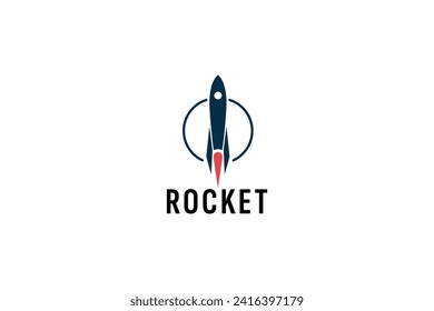 rocket logo vector icon illustration
