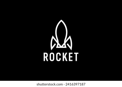 rocket logo vector icon illustration