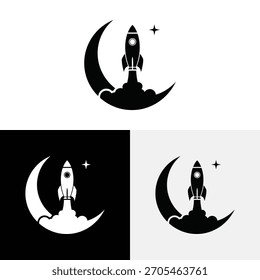 Ilustración de icono de Vector de logotipo de cohete