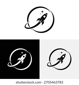 Ilustración de icono de Vector de logotipo de cohete