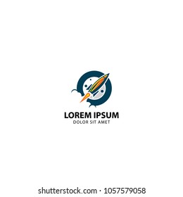 rocket logo vector illustration, isolated image