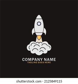 Rocket logo. Vector illustration template design
