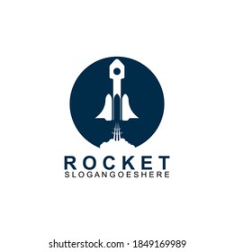 Rocket logo vector. Simple illustration of rocket vector logo