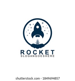 Rocket logo vector. Simple illustration of rocket vector logo