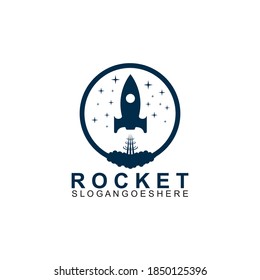 Rocket logo vector. Simple illustration of rocket vector logo