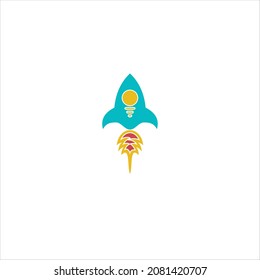rocket logo vector template abstract