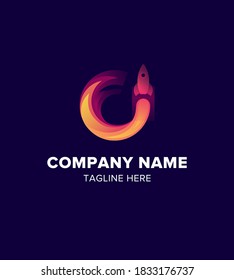 Rocket-Logo für Ihr Unternehmen, Start, Platz