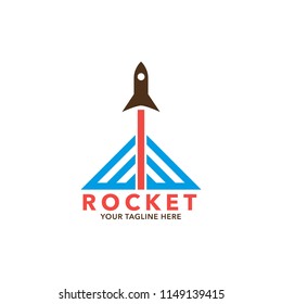 Rocket logo.Vector illustration.
