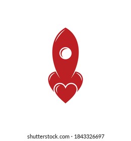 rocket love logo design
rocket love vector illustration