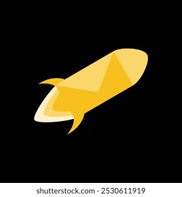 Rocket mail or express message illustration