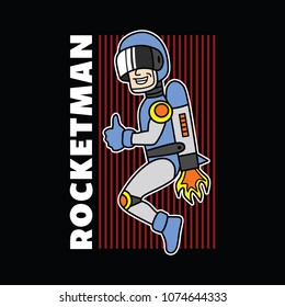 Rocket Man Best for Print Design
