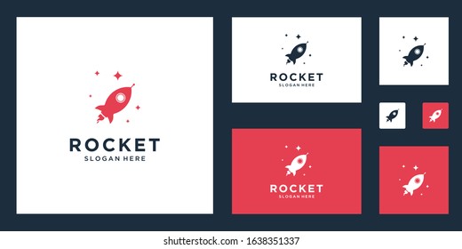 rocket marketing abstract logo design inspiration