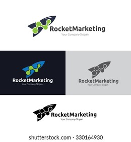 Rocket Marketing logo,Vector Logo Template