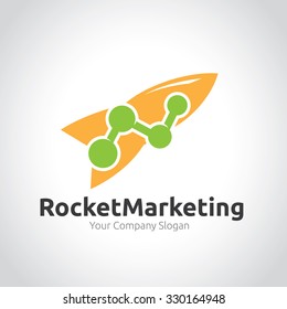 Rocket Marketing logo,Vector Logo Template