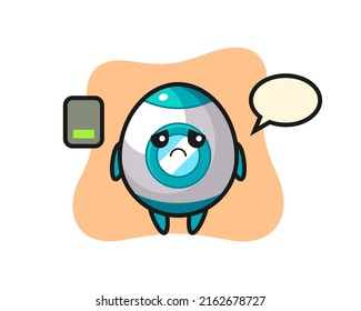 personaje de la mascota de cohetes haciendo un gesto cansado , diseño de estilo lindo para camiseta, pegatina, elemento logo