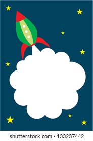 rocket message card