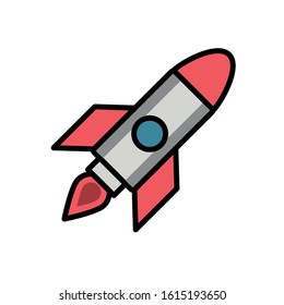 rocket military force isolated icon vector illustration design