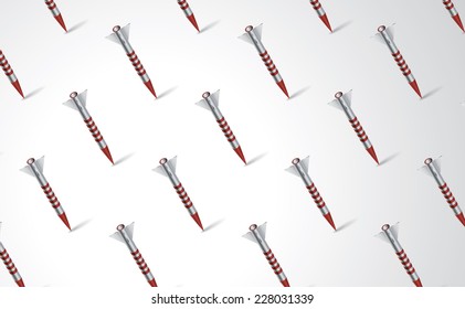 Rocket, missile field. Vector illustration. Concept art