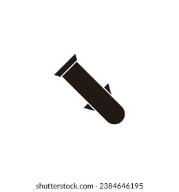 rocket, missile geometric symbol simple logo vector