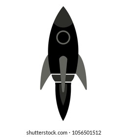 Rocket, modern flat icon