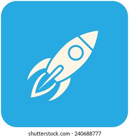 Rocket, Modern Flat Icon