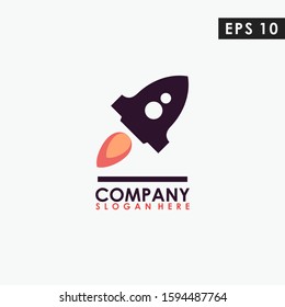 Rocket Modern Logo Design Vector Template