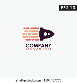 Rocket Modern Logo Design Vector Template