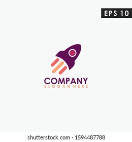 Rocket Modern Logo Design Vector Template