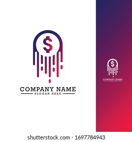 rocket money logo vector design , fast money logo