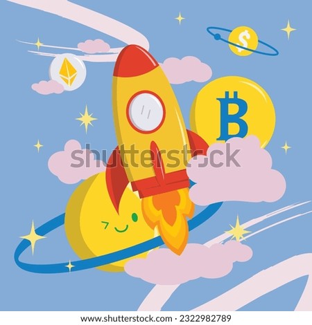 Rocket to the moon - bit coin planet