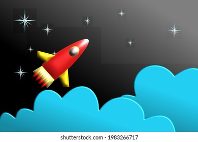 Cohete a la luna en la vista de los eps.