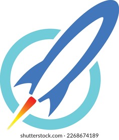 Rocket To The Moon, Vector Object.